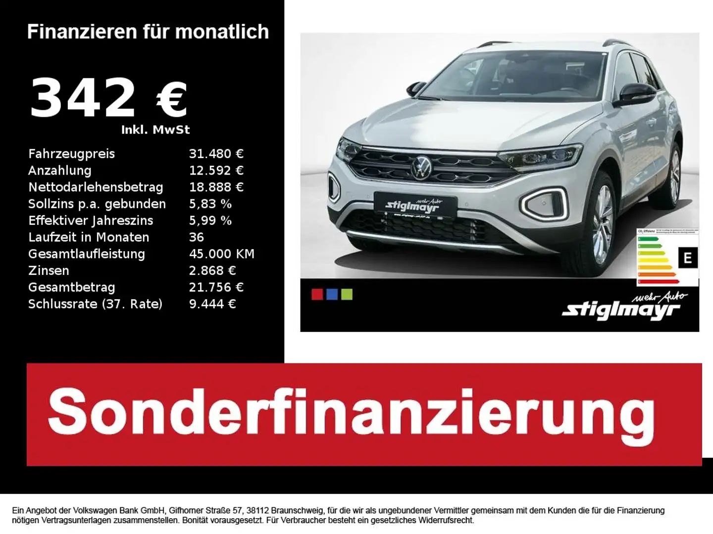 Volkswagen T-Roc GOAL 2.0 TDI DSG Navi Park-Assist AHK 18` Weiß - 1