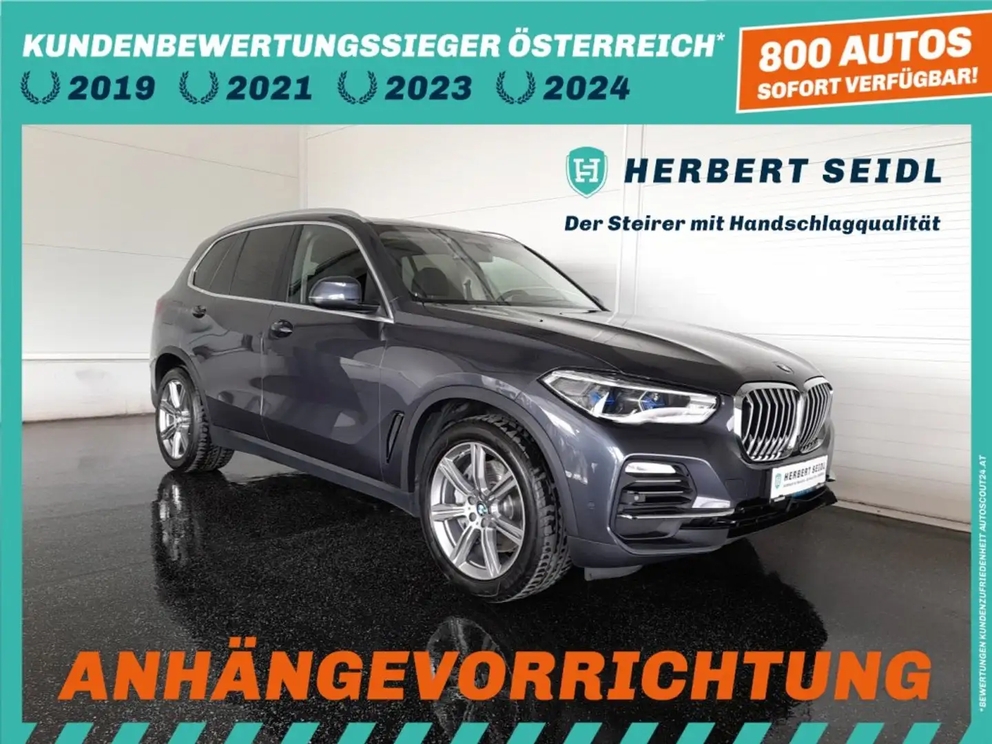 BMW X5 45e 4x4 PHEV Aut. *LASER LED / 20 ZOLL / NAVI / AHV & 360° KAMERA / ACC / SITZBELÜFTUNG / E-VOLLEDER* Grau - 1
