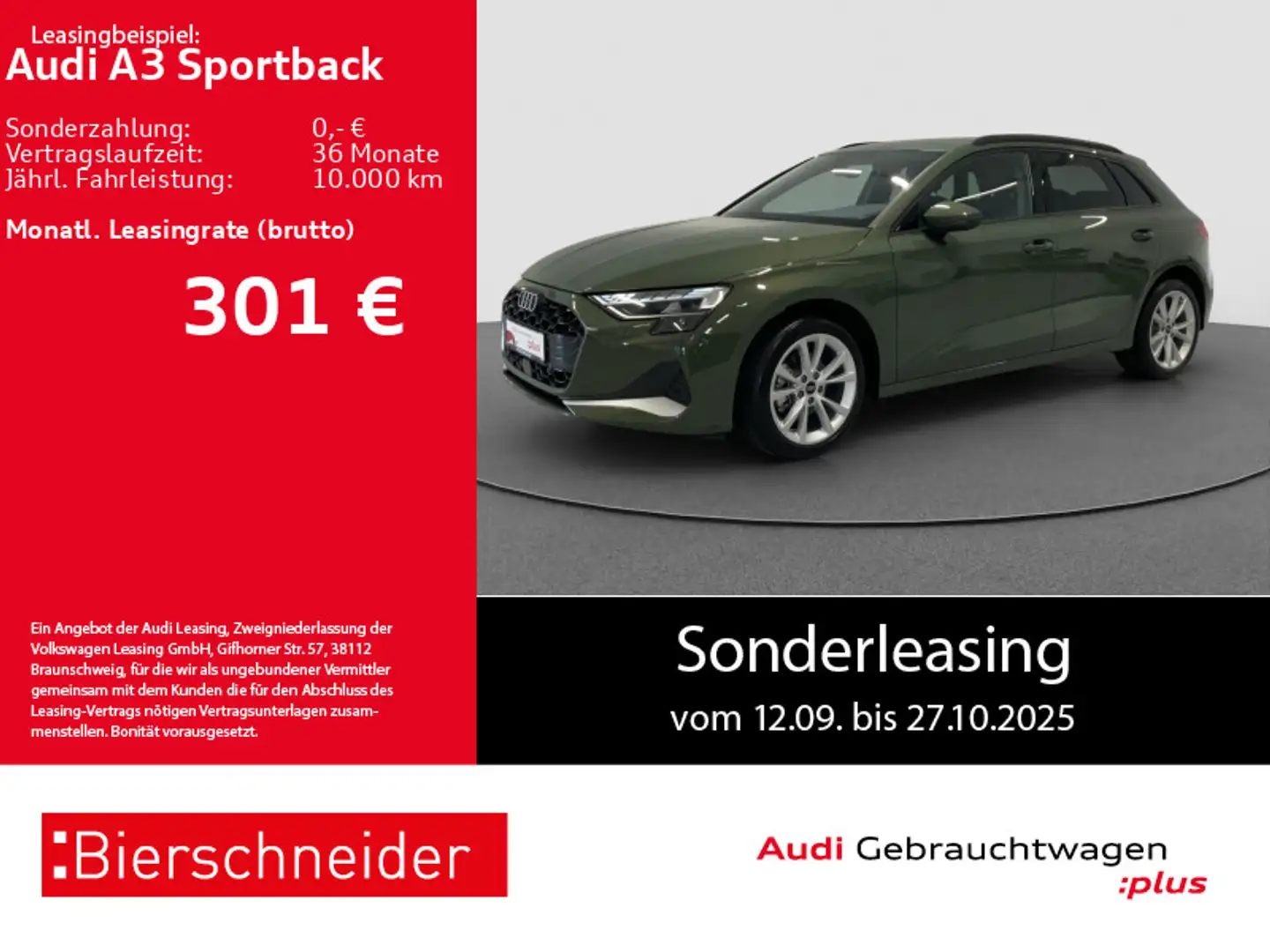Audi A3 30 TFSI S-tronic LED NAVI PDC SHZ Grün - 1