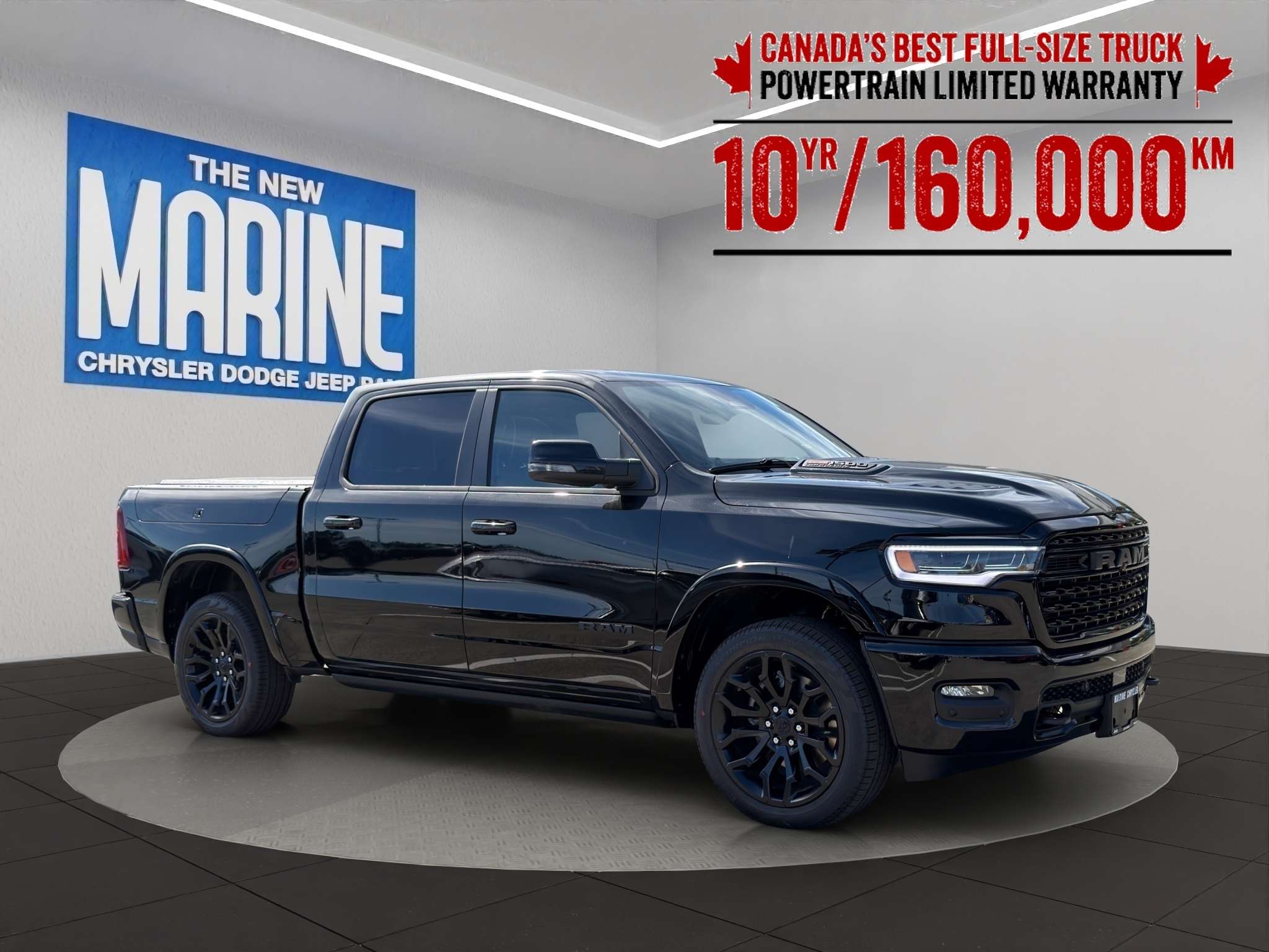 Black 2026 RAM 1500 Pickup Truck Four-Wheel Drive 8-Speed Automatic