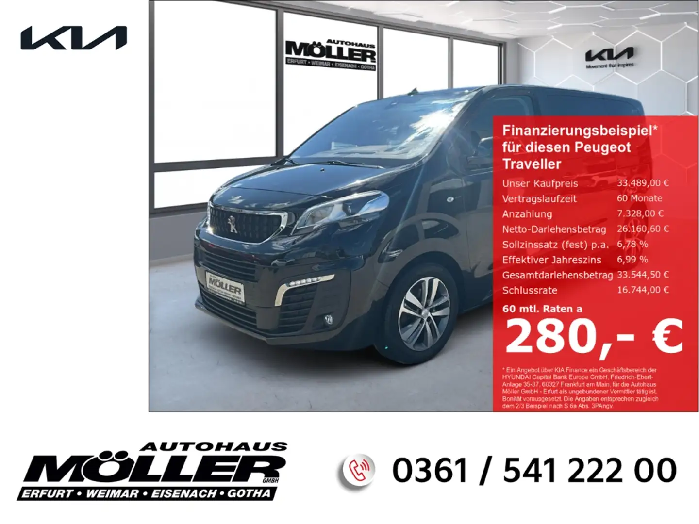 Peugeot Traveller Business VIP L2 2.0 Standhzg. Glasdach 7-Sitze Hea Noir - 1