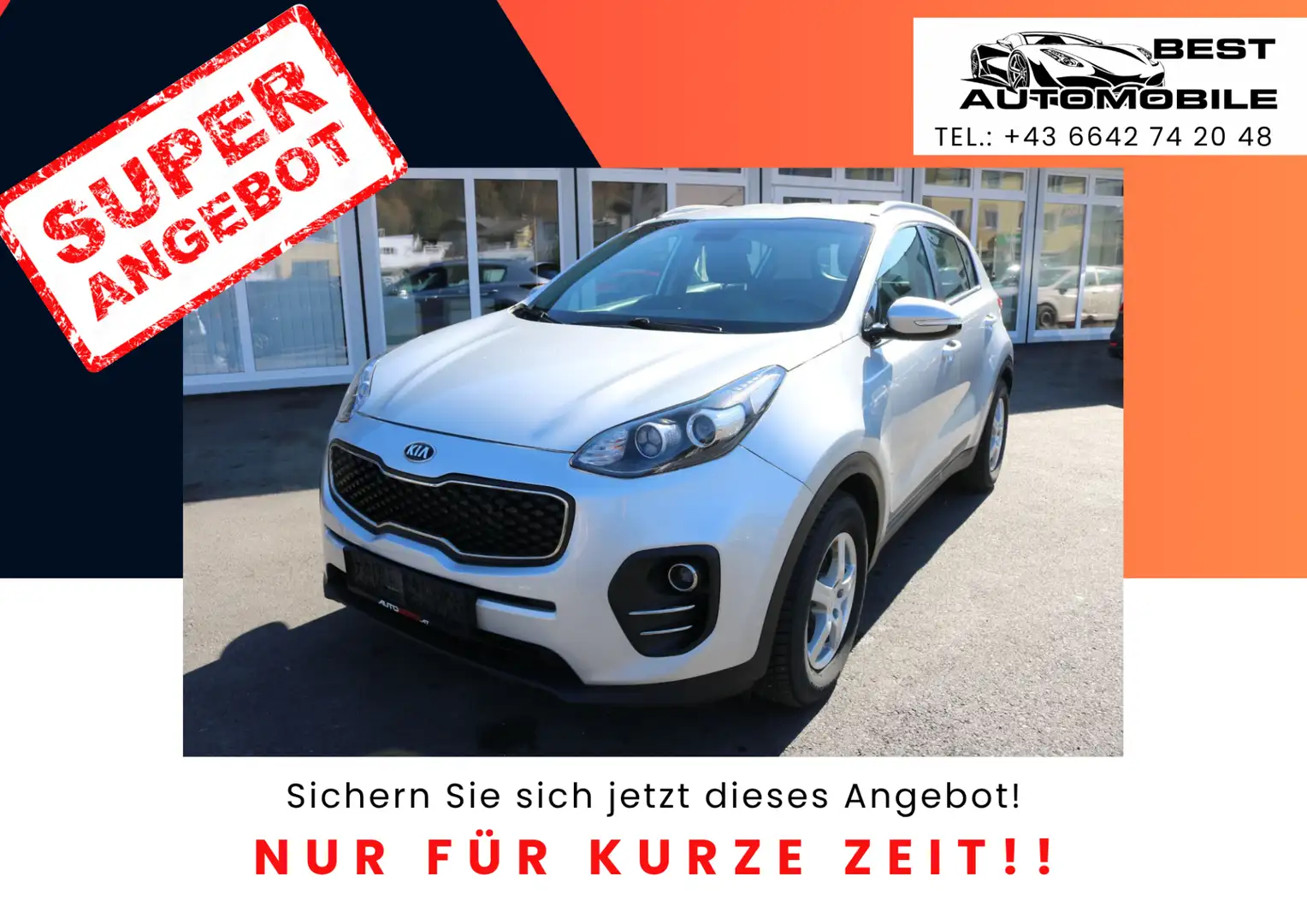 Kia Sportage 1,7 CRDI ISG Silber Grau - 1