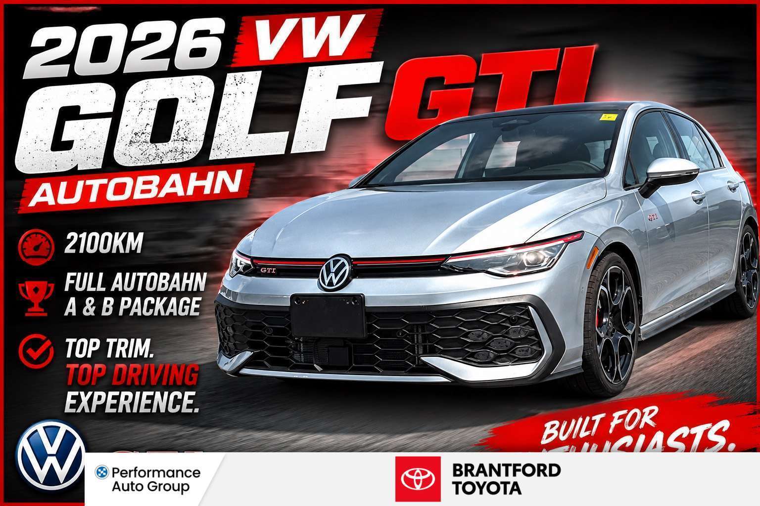 2026 Volkswagen Golf GTI Autobahn  Only 2,278 KM | Like New