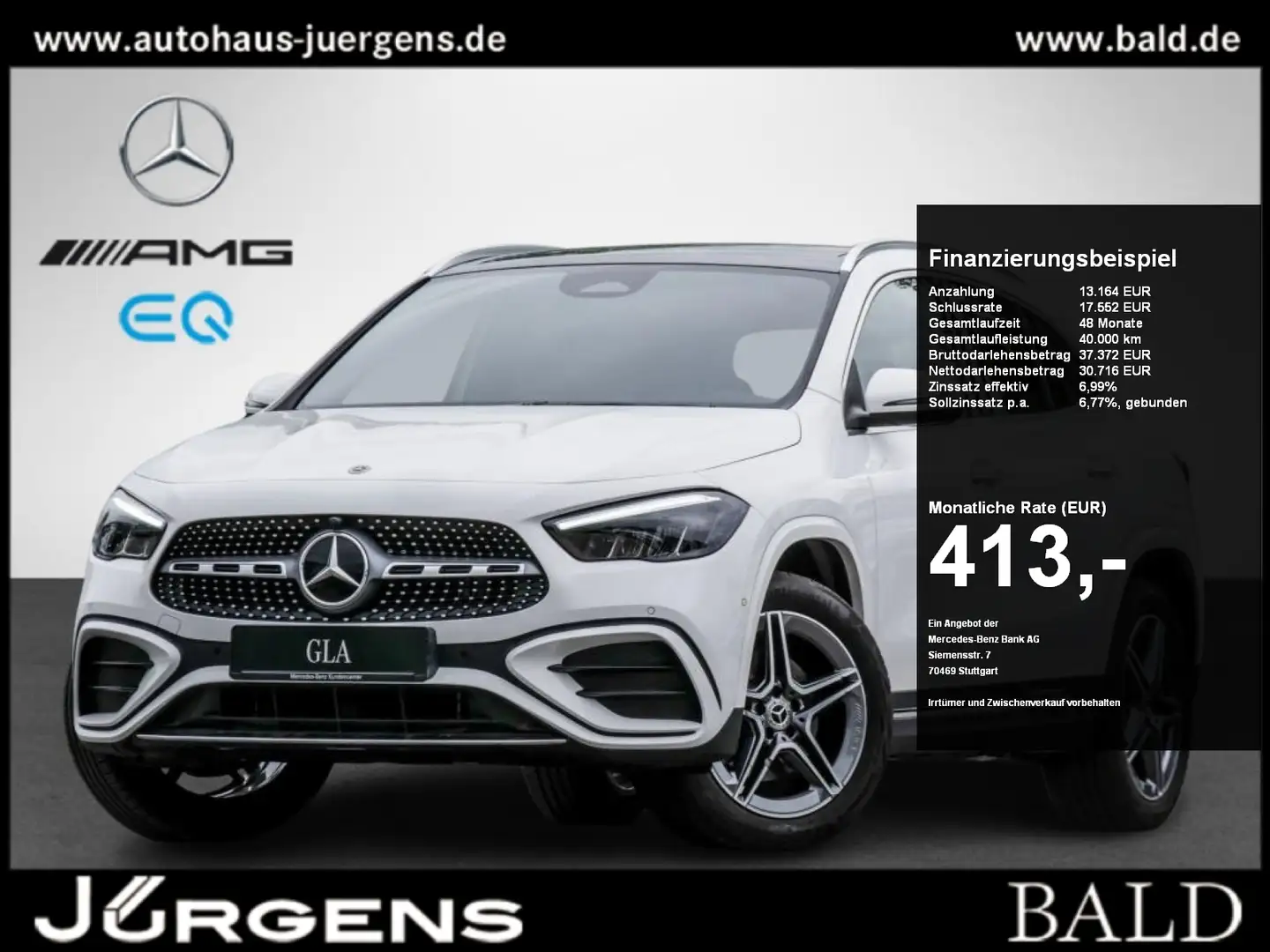 Mercedes-Benz GLA 250 e AMG-Sport/LED/Cam/Pano/AHK/Totw/19' Weiß - 1