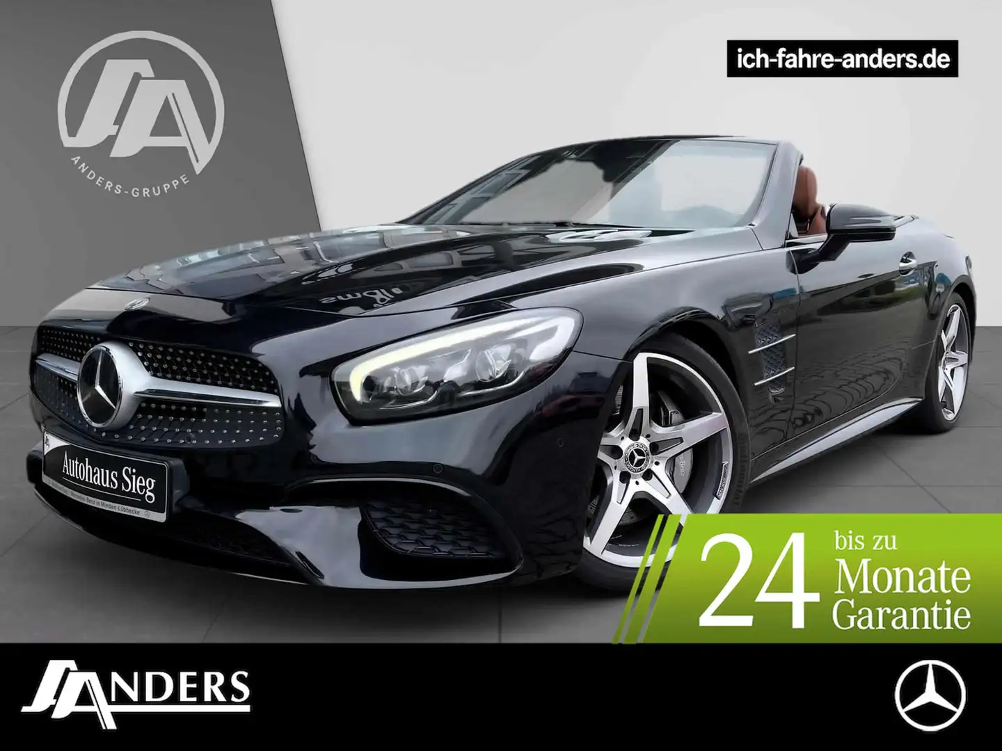 Mercedes-Benz SL 400 AMG+COM+Distronic+Pano+ILS+Sitzklima+Kam Black - 1