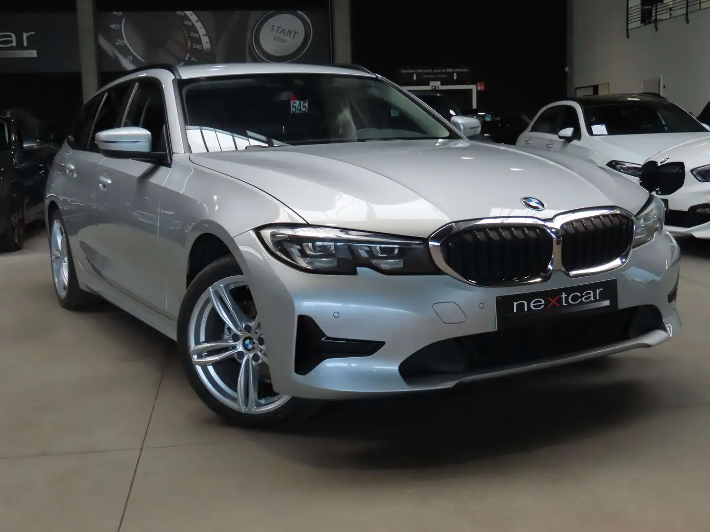 BMW 316 dA Touring G21 *LED-CUIR-NAVI-DIGITAL-PARKING* Argent - 2