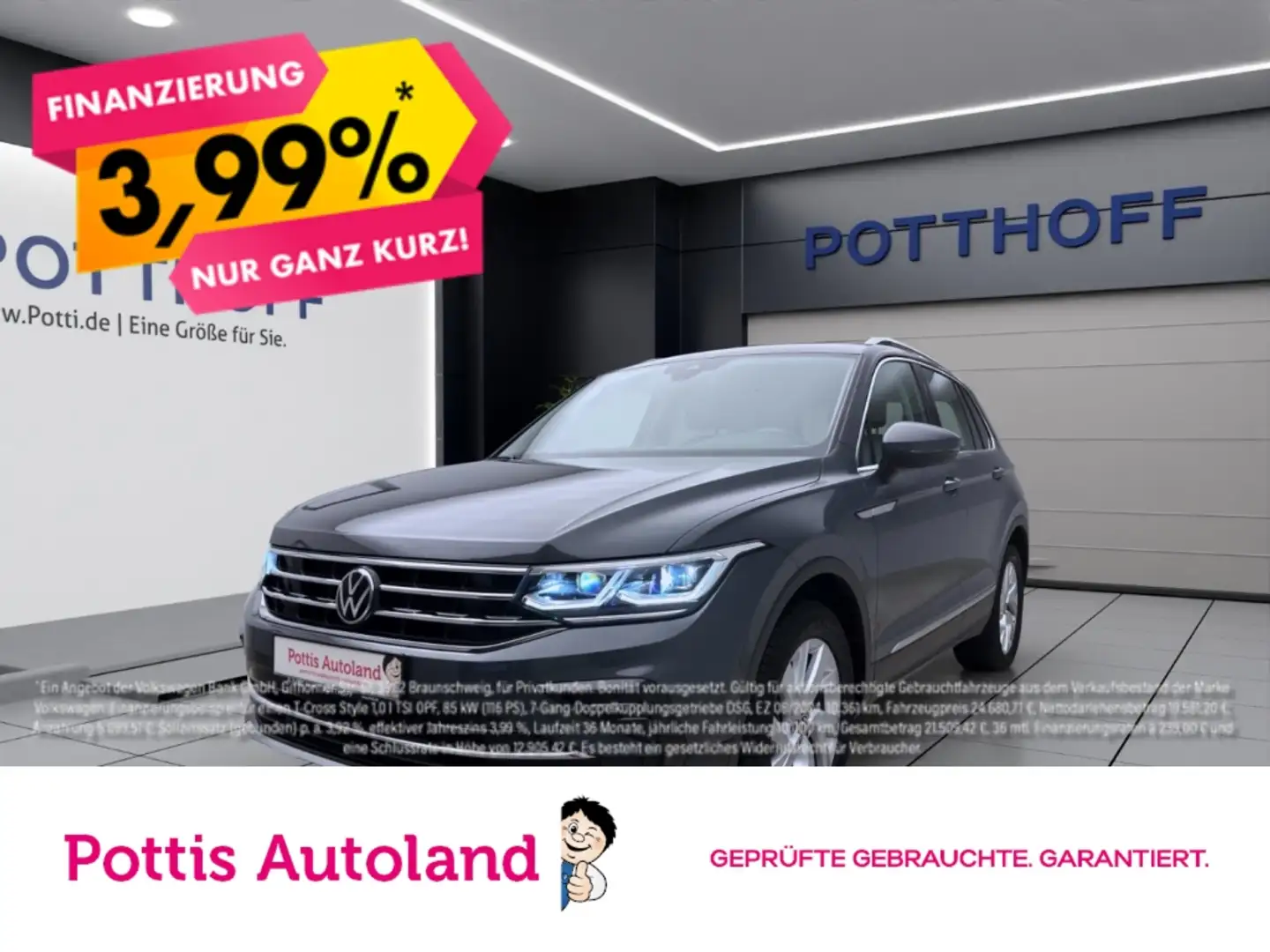 Volkswagen Tiguan 2.0 TSI DSG 4M ELEGANCE IQ.LIGHT AHK KAMERA NAVI Grau - 1