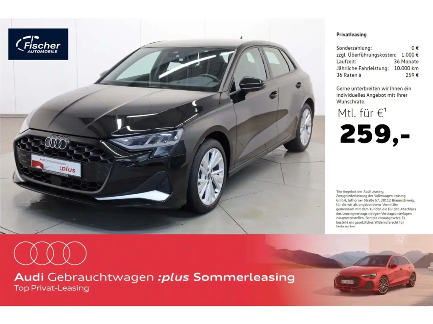 Audi A3 Sportback 35 TDI advanced Schwarz - 1