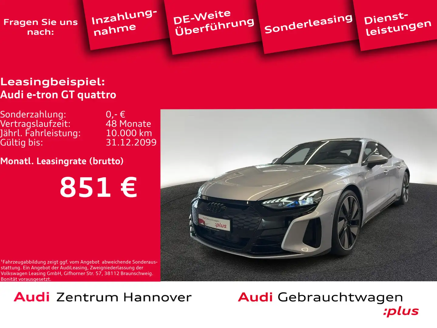 Audi e-tron GT 350 kW Pano Laser B&O Memory A Argintiu - 1