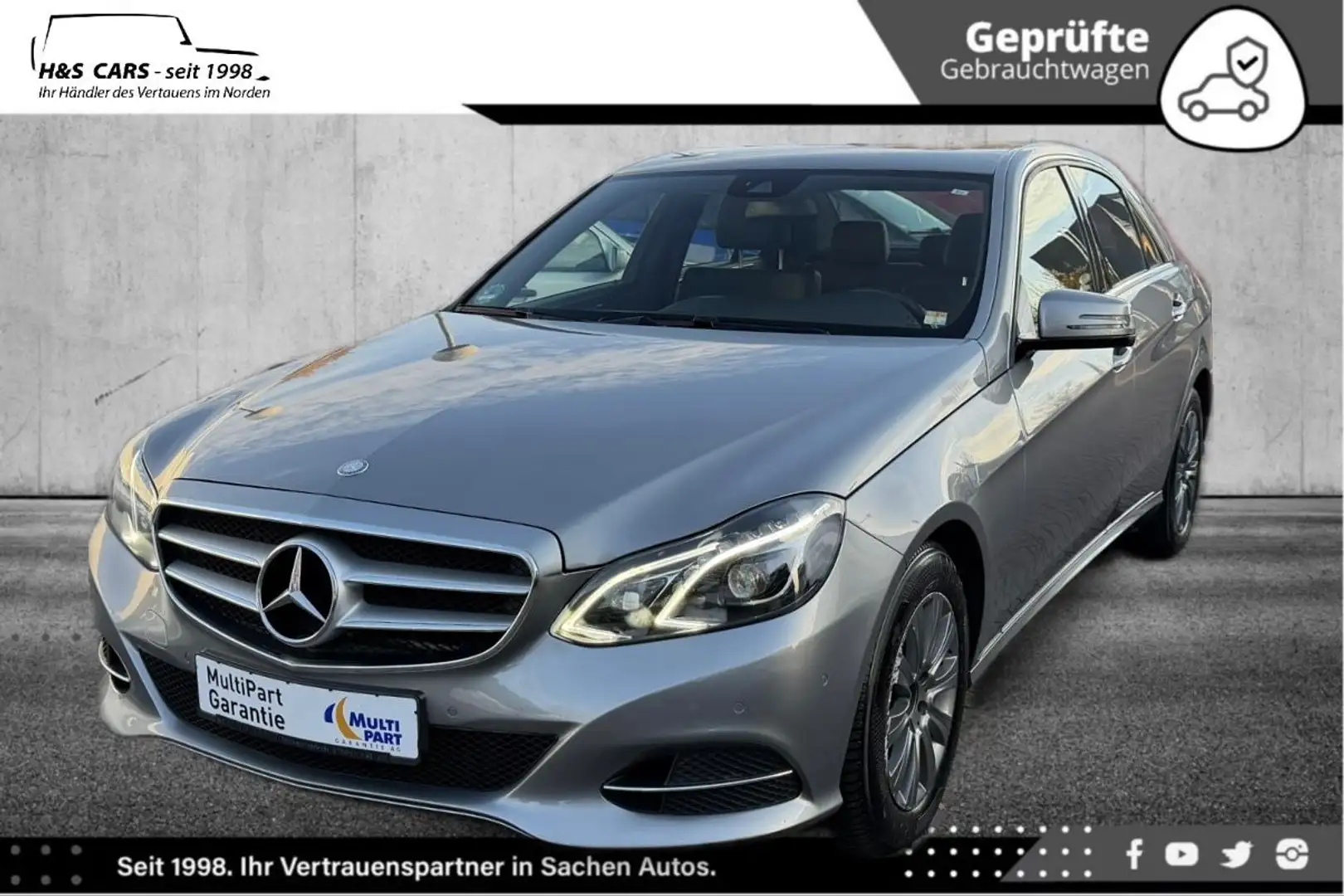 Mercedes-Benz E 220 CDI BE AVANTG 1H ILS NAV SCHIEBD AKT PARK Argent - 2
