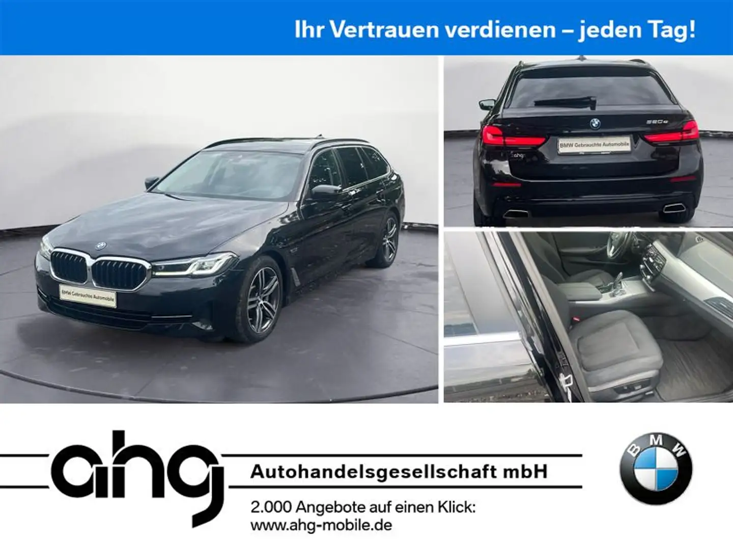 BMW 520 e Touring Head Up Keyless Laser innovationsp. Zwart - 1