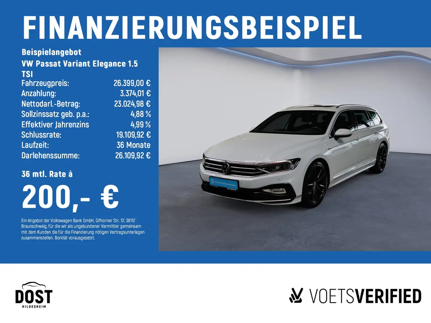 Volkswagen Passat Variant Elegance 1.5 TSI MATRIX LED+PANO Weiß - 2