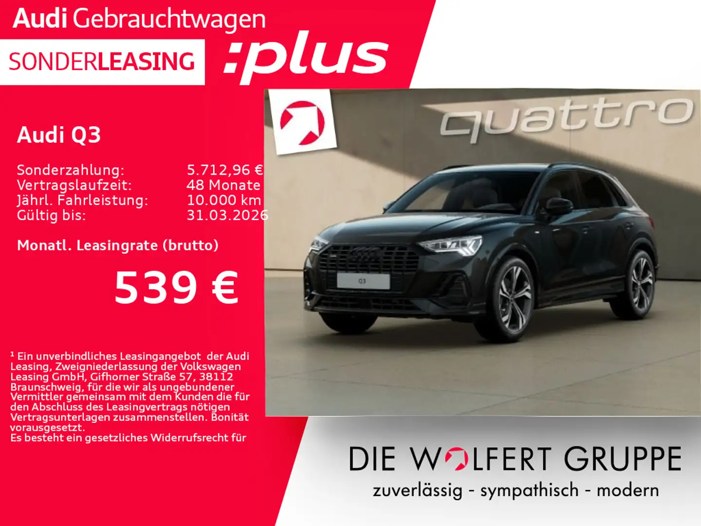 Audi Q3 S line 40 TDI quattro S tronic*AHK*MATRIX*ACC Schwarz - 1