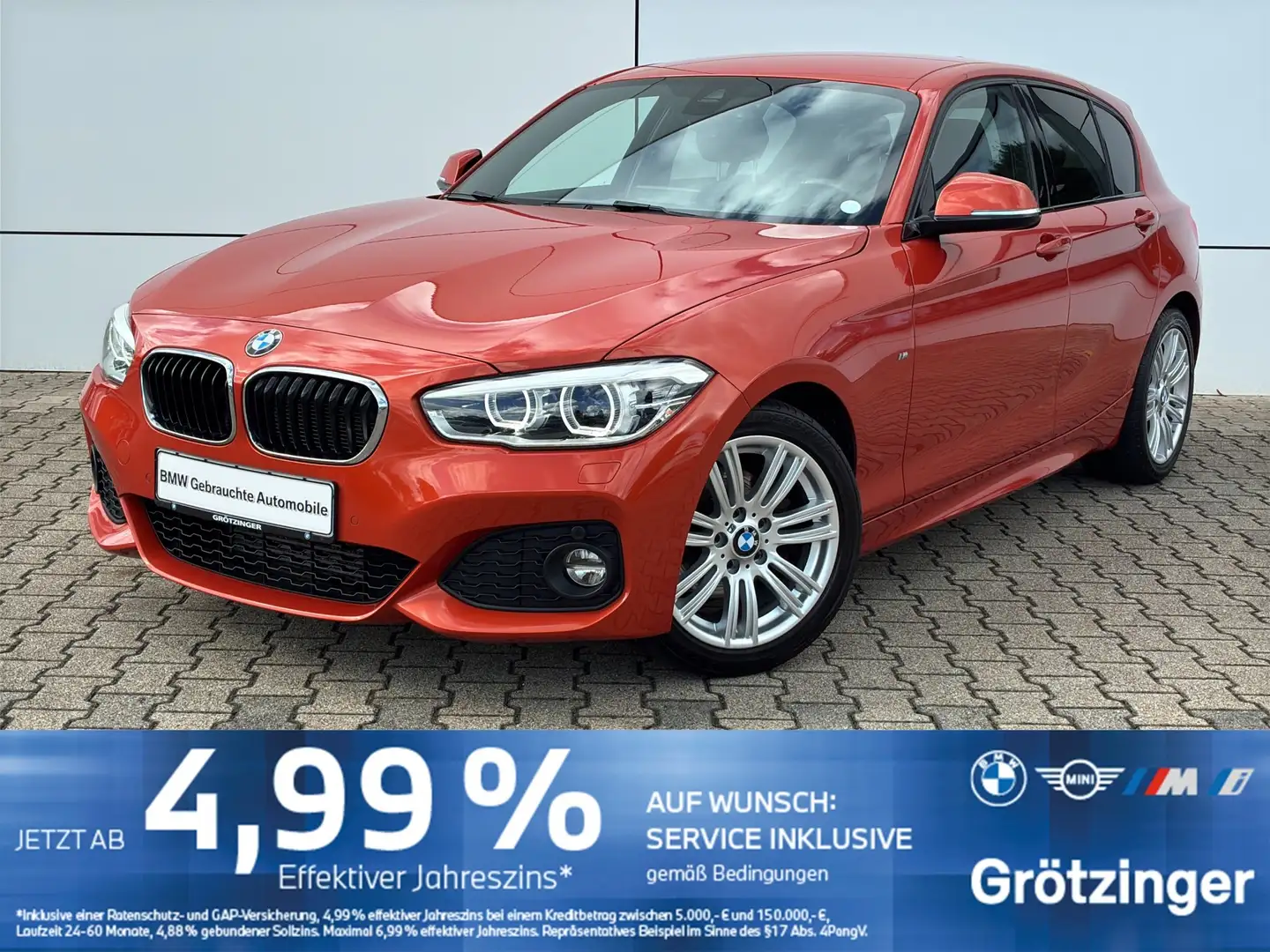 BMW 120 d xDrive 5-trg M Sport NAVI+LED+AUT+RFK+HIFI+ Orange - 1