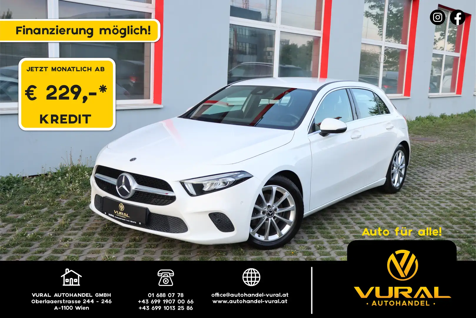 Mercedes-Benz A 180 A 180 d DCT Aut. | NAVI | RFK | LED | Weiß - 1