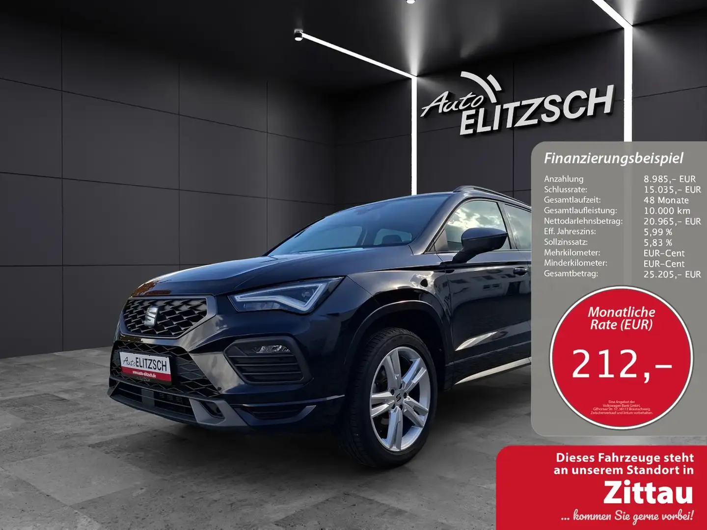 SEAT Ateca TDI FR-Line DSG LED Navi ACC RFK SH 18" Schwarz - 1