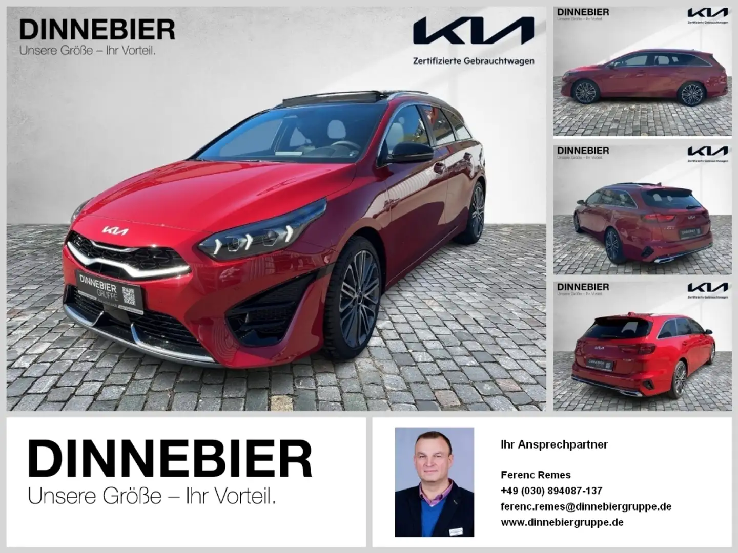 Kia Ceed SW / cee'd SW CEED Sportswagon GT-Line Glasdach+LED+Kamera Rouge - 1