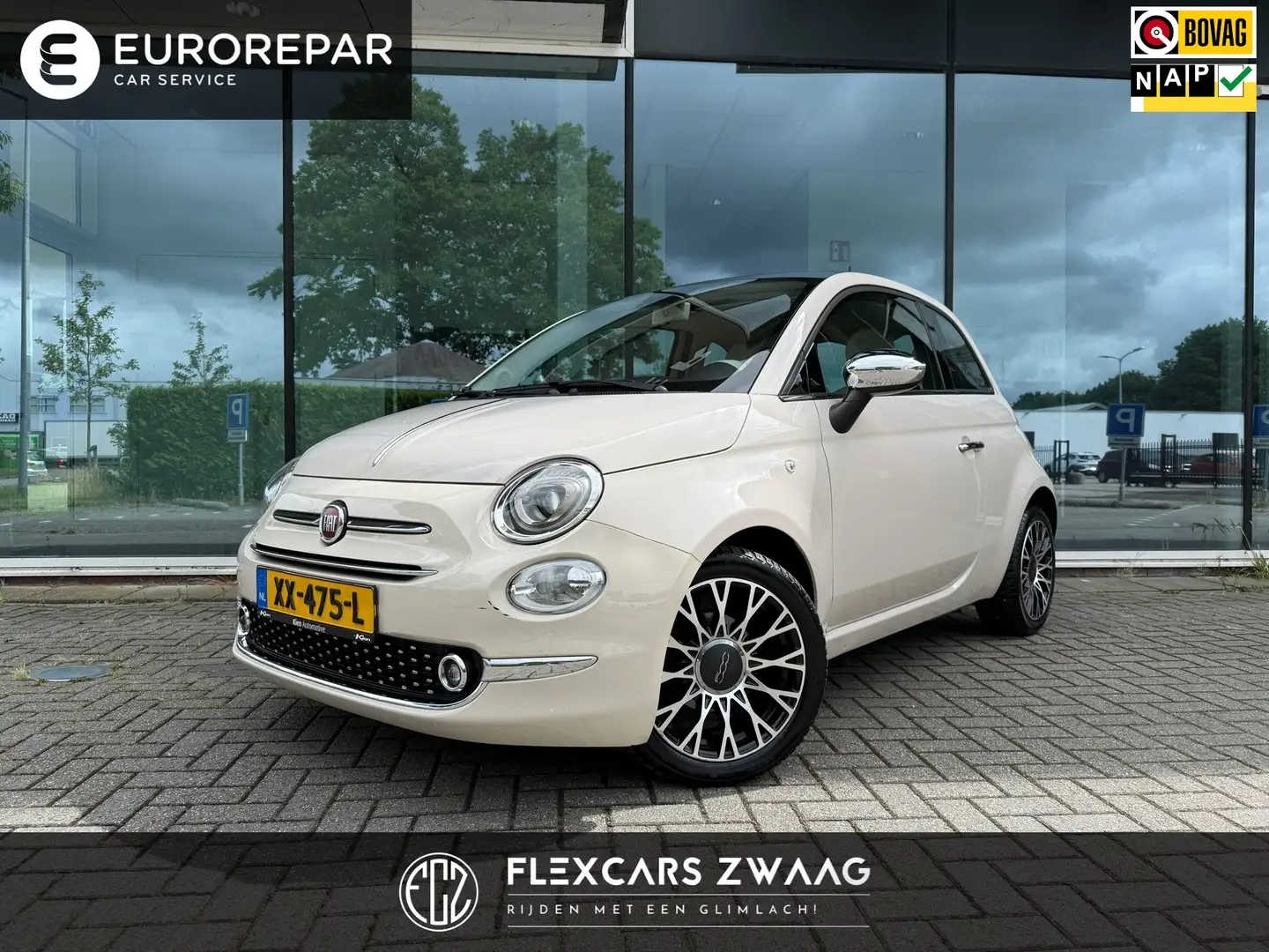 Fiat 500 0.9 TwinAir Turbo Collezione - Navi - Panoramadak- Geel - 1