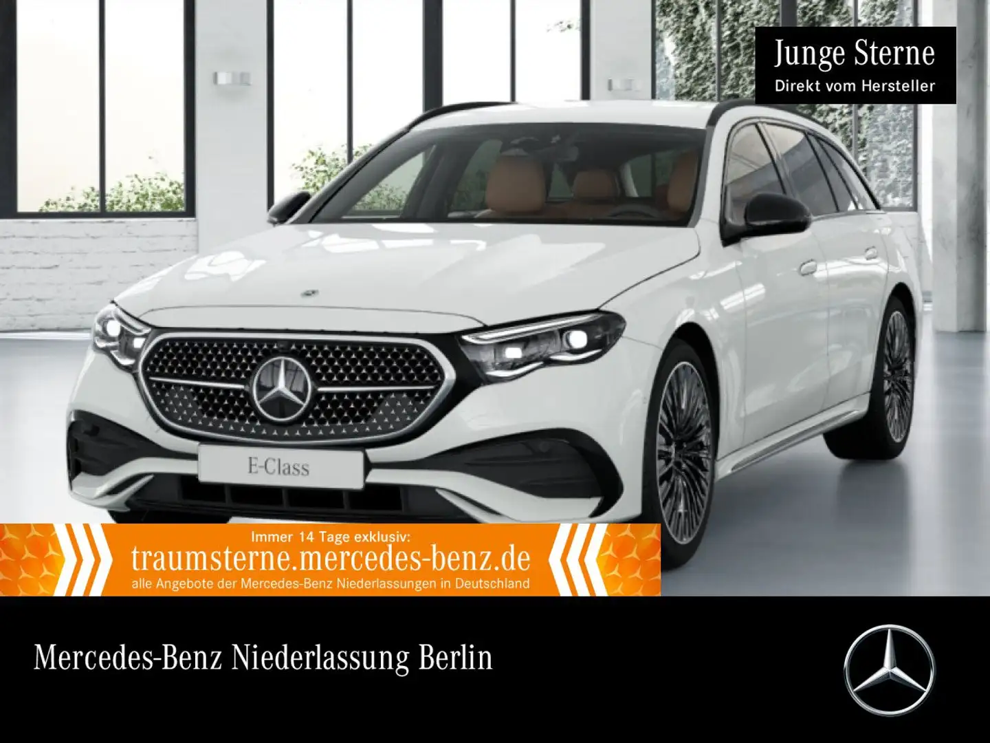 Mercedes-Benz E 300 e T Hybrid AMG 360° Burmester Distr. HUD PTS Weiß - 1