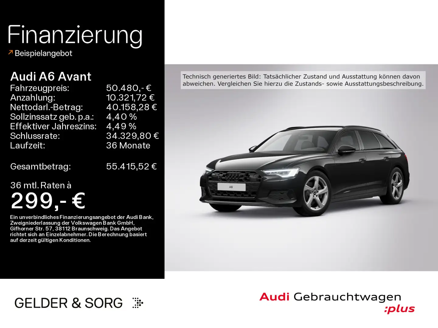 Audi A6 45 TDI qu. advanced AHK*Matrix*ACC*RFK Schwarz - 1