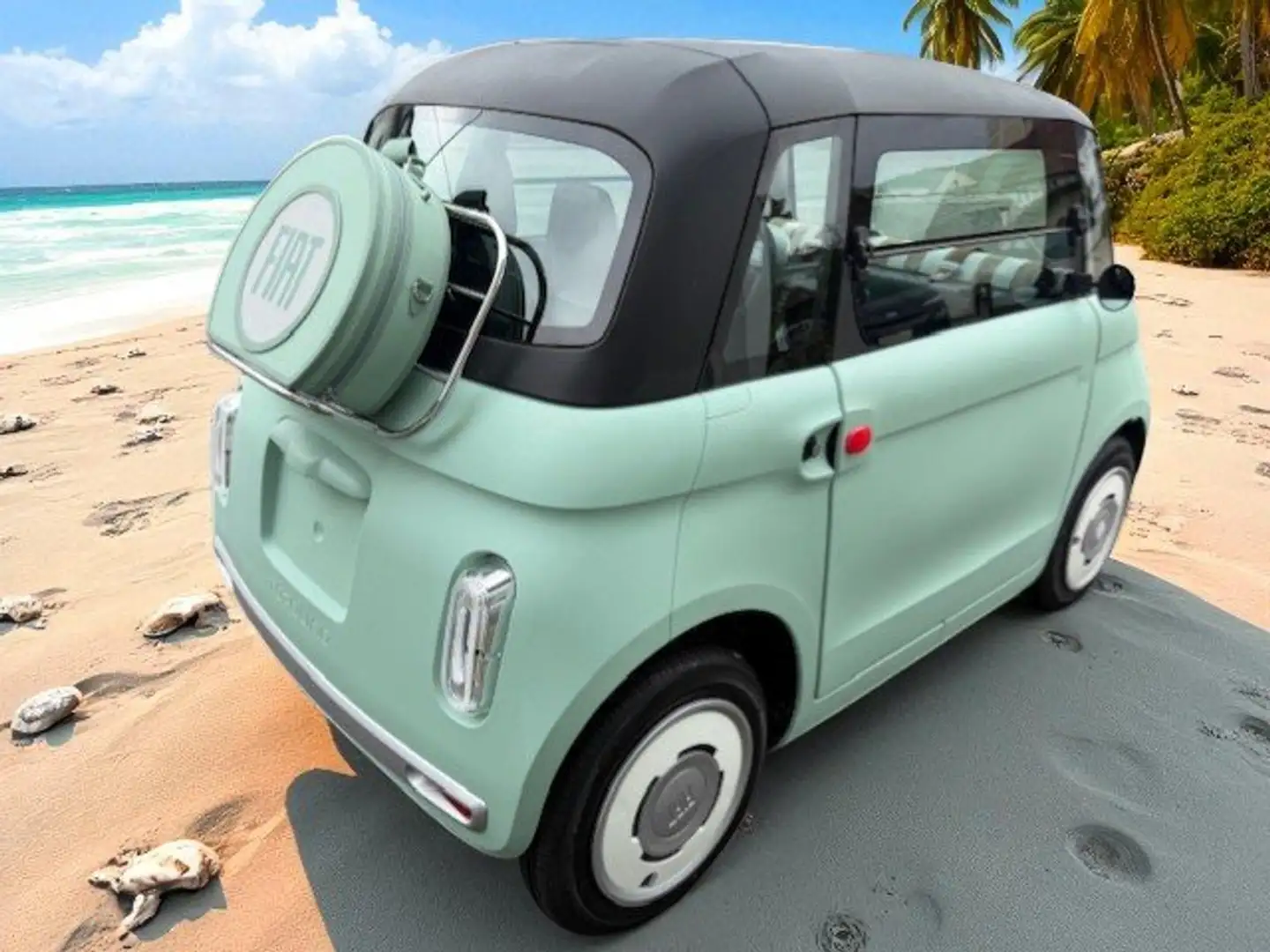 Fiat Topolino incl. Gepäckträger und Koffer Verde - 1