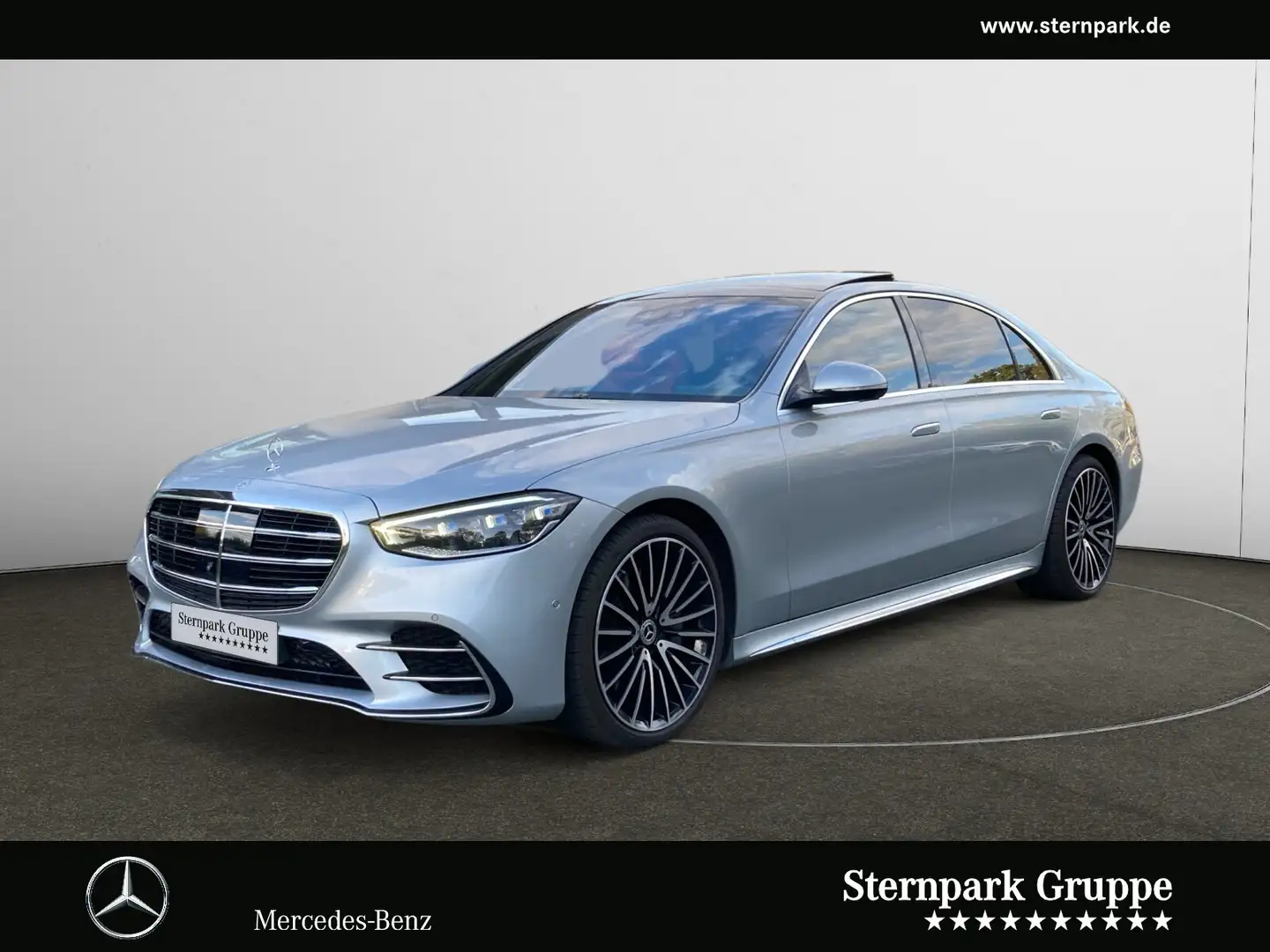 Mercedes-Benz S 500 S 500 4M lang AMG'ExclusiveRed'Chauffeur'HiEndFo Silber - 1