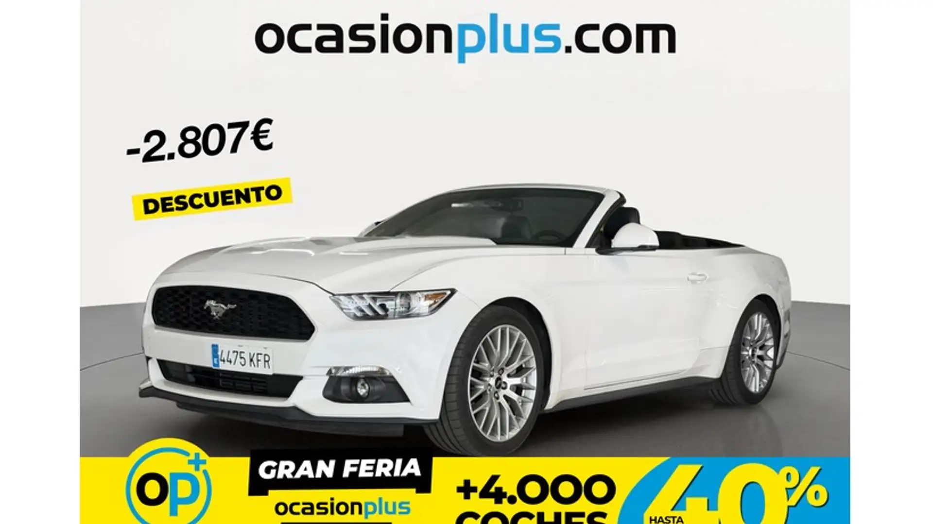 Ford Mustang Convertible 2.3 EcoBoost Aut. Blanco - 1