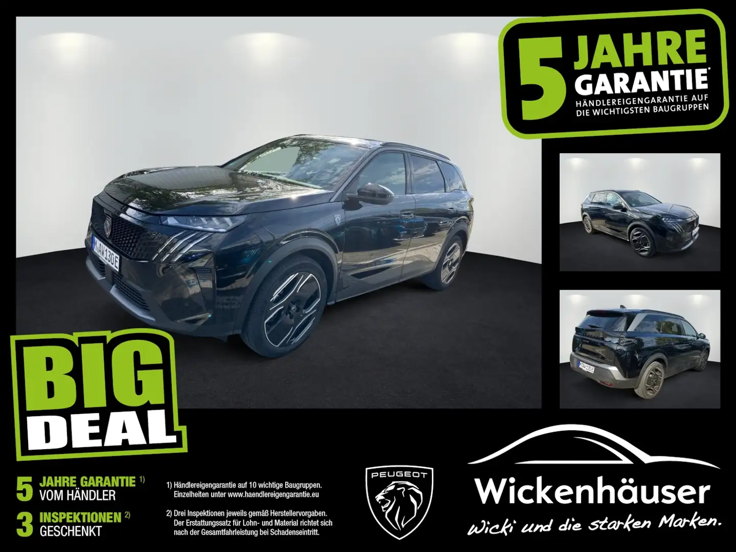 Peugeot 5008 PHEV 195 GT ACC+Alcantara+LED+Navi+SHZ+Kam. Schwarz - 1