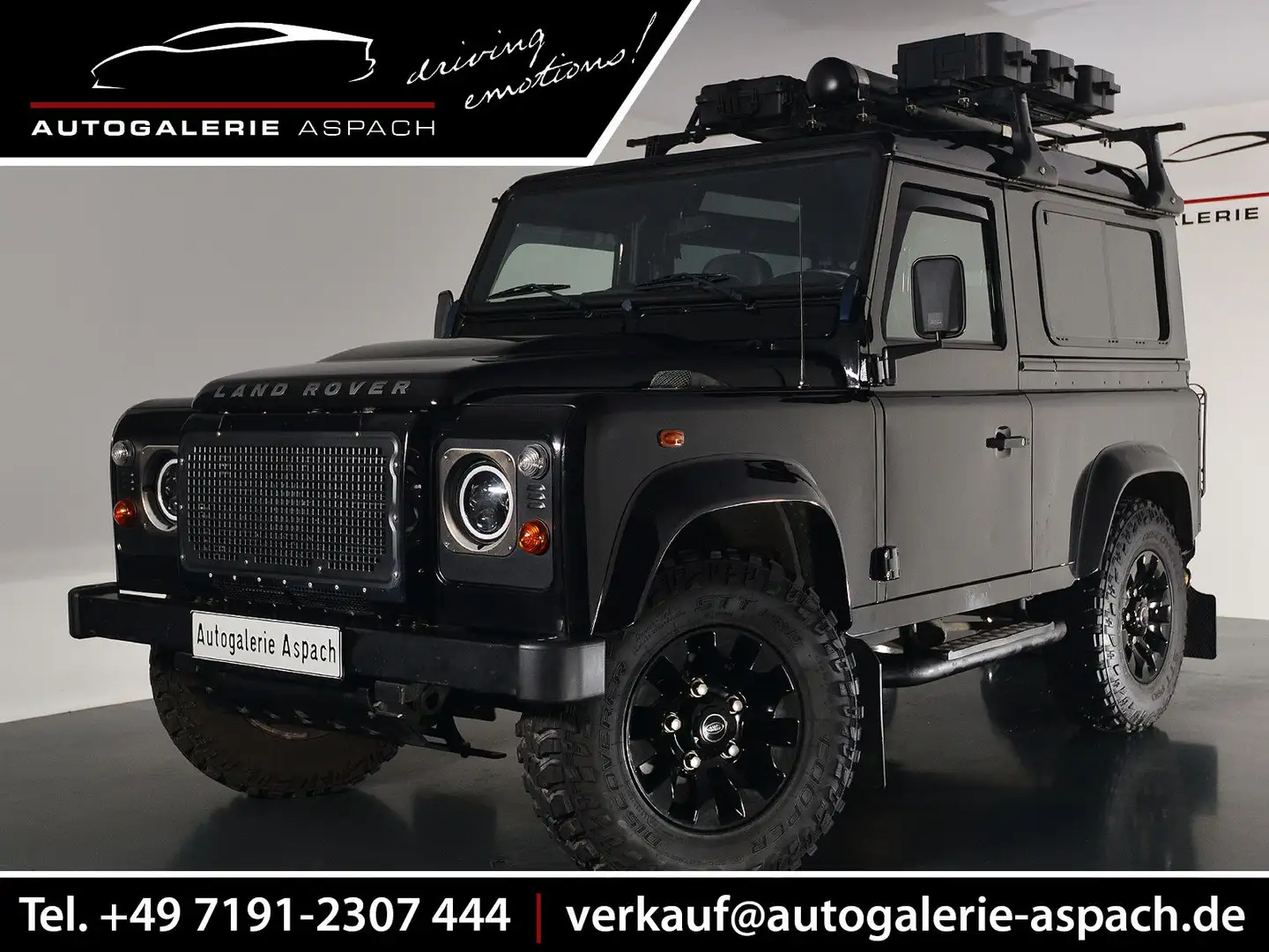 Land Rover Defender 90|Matzker-Umbau|Mega Optik|150 PS Noir - 1