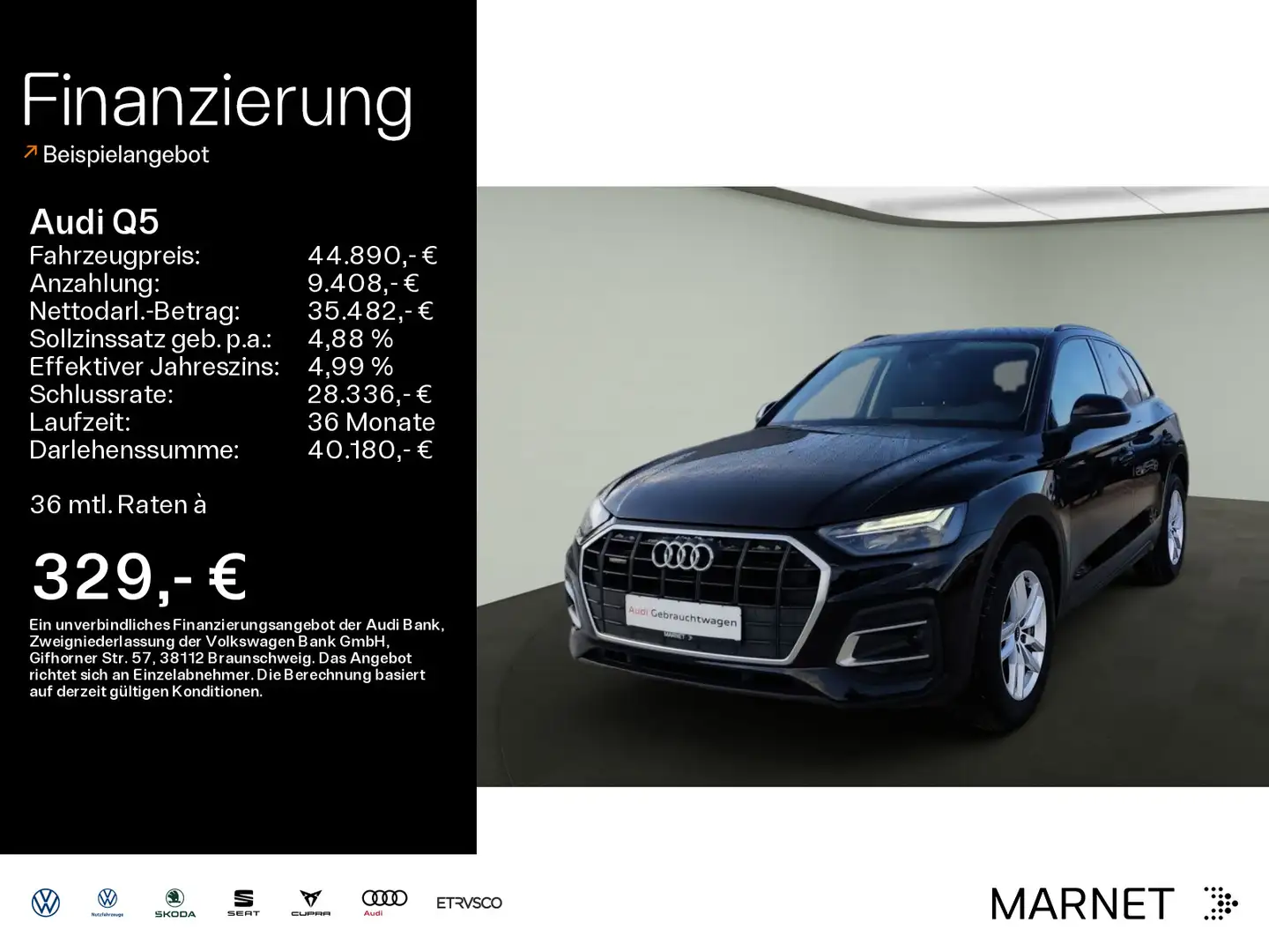 Audi Q5 50 TDI quattro*Navi*LED*Alu*AHK*PDC*Virtual C Black - 1