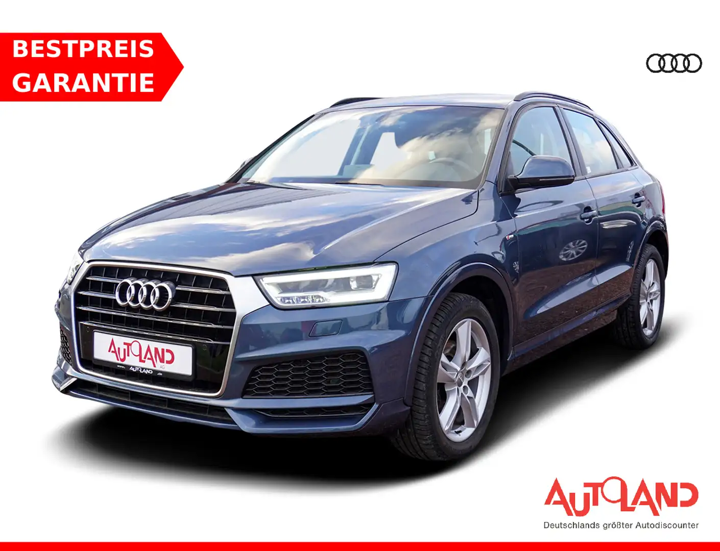 Audi Q3 1.4 TFSI S Line LED Klimaaut. Sitzheizung PDC Blau - 1