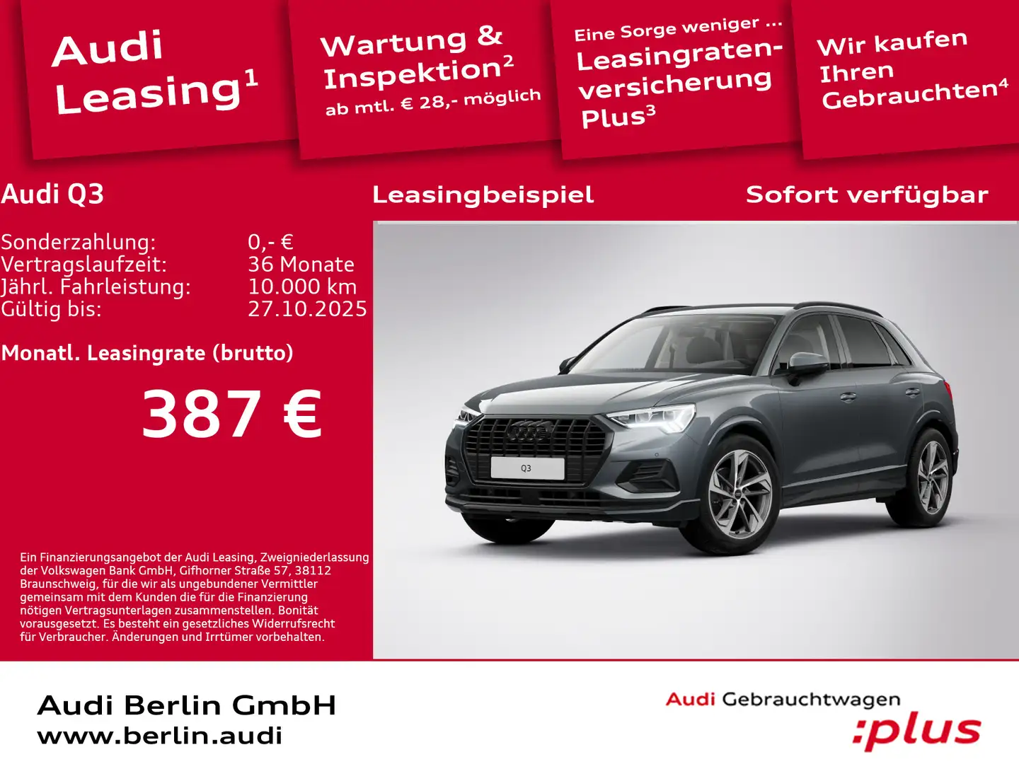 Audi Q3 advanced 35 TFSI S tr. Grau - 1