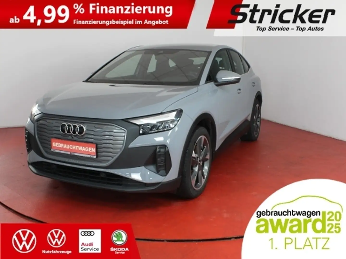 Audi Q4 e-tron Sportback 150/77 309,-ohne Anzahlung Navi Kamera Silber - 1