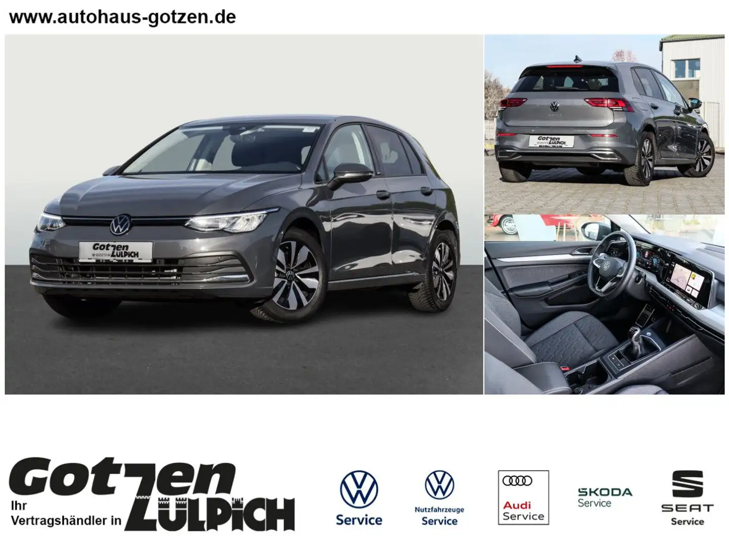 Volkswagen Golf VIII Move1,5 TSI Navi ACC AHK Light Assist Grau - 1