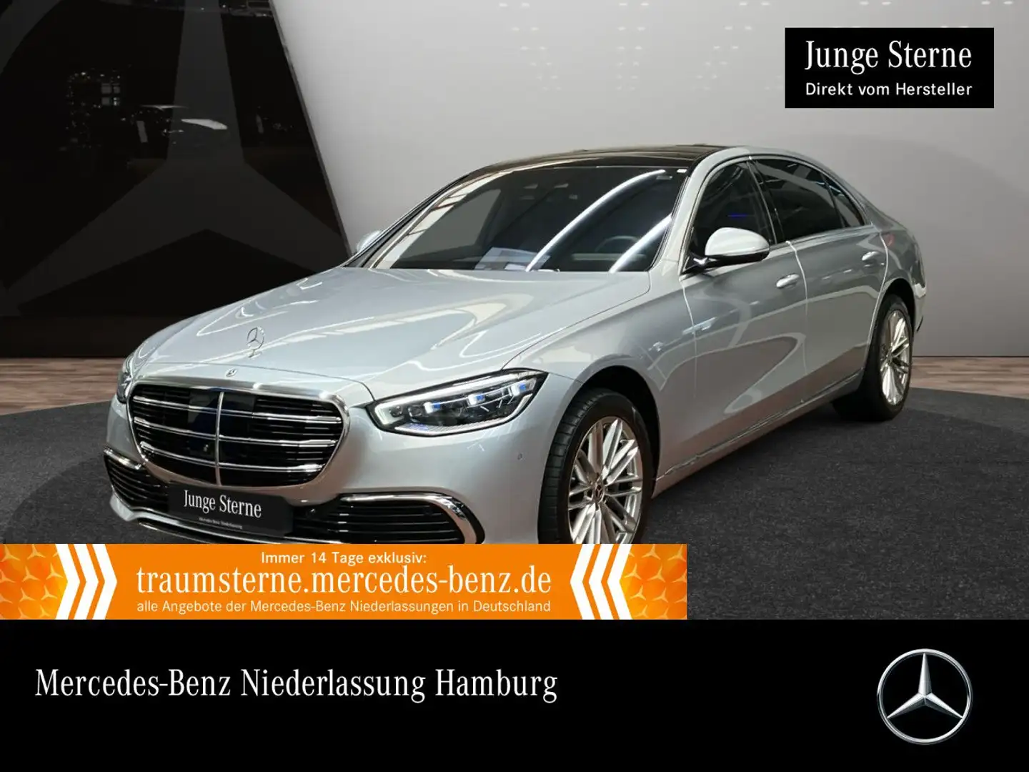 Mercedes-Benz S 600 S 580 L 4M PANO+360+DIGITAL-L+BURMESTER3D+FAHRASS Silber - 1