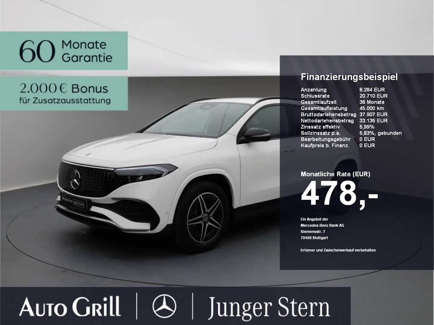 Mercedes-Benz EQA 300 4M AMG Night *mopf* Distronic Bonus 360 Weiß - 1