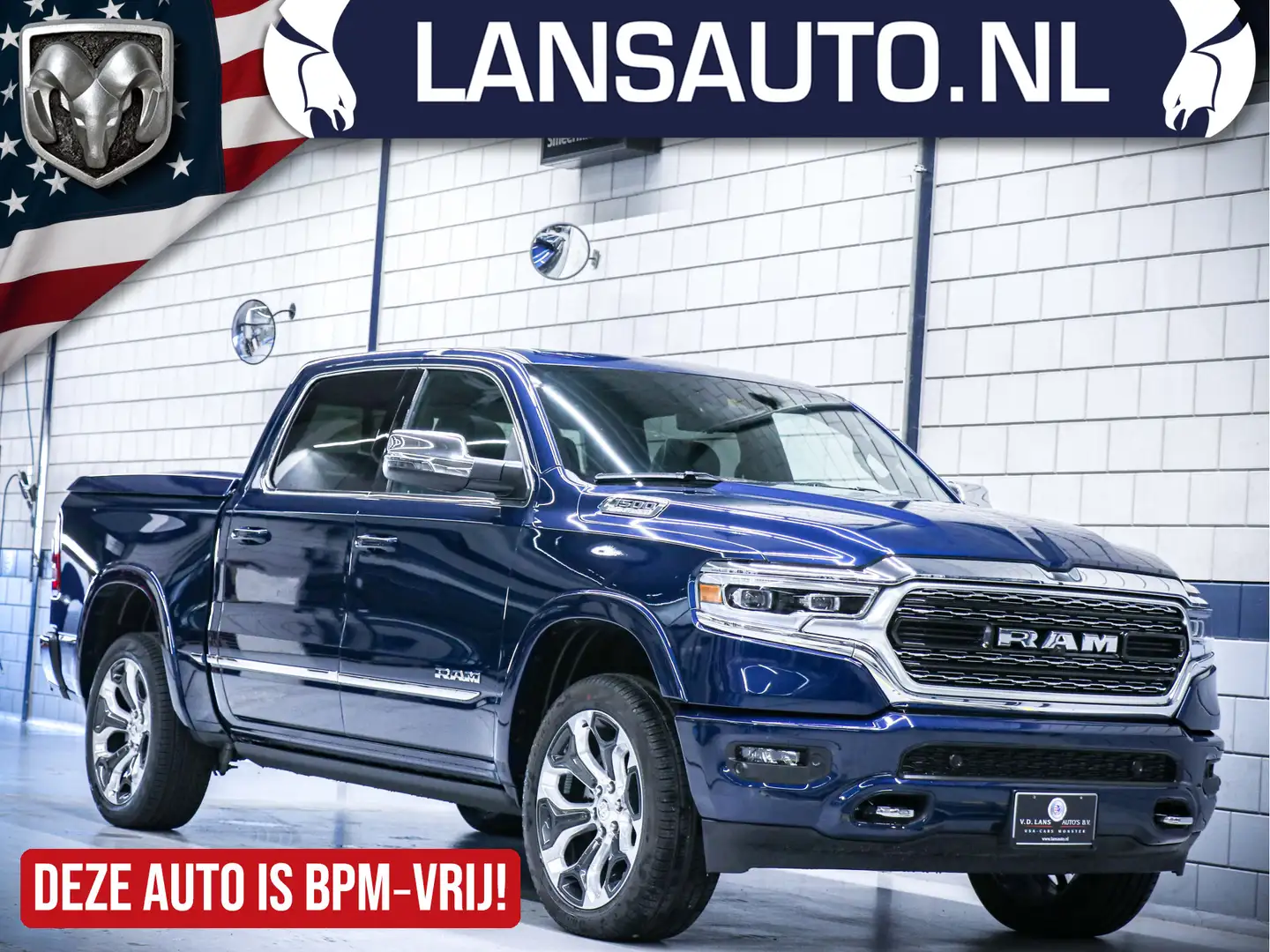 Dodge RAM 1500 Crew Cab Limited | Fully loaded All-in Prijs Blauw - 1