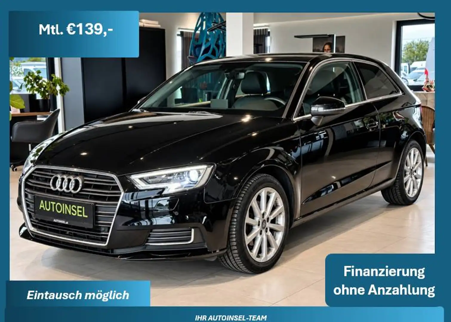 Audi A3 1,6 TDI intensedesign-Tempomat+Multifunktionslenkrad Schwarz - 1
