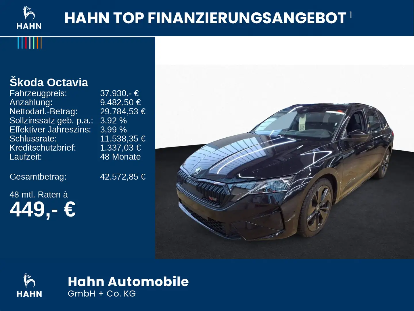 Skoda Octavia Combi 2.0TSI DSG RS AHK Canton HuD Pano Schwarz - 2