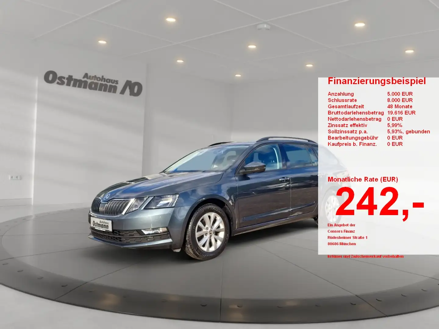 Skoda Octavia Combi 1.5 TSI ACT Tour AHK GRA el.Heck Grigio - 1