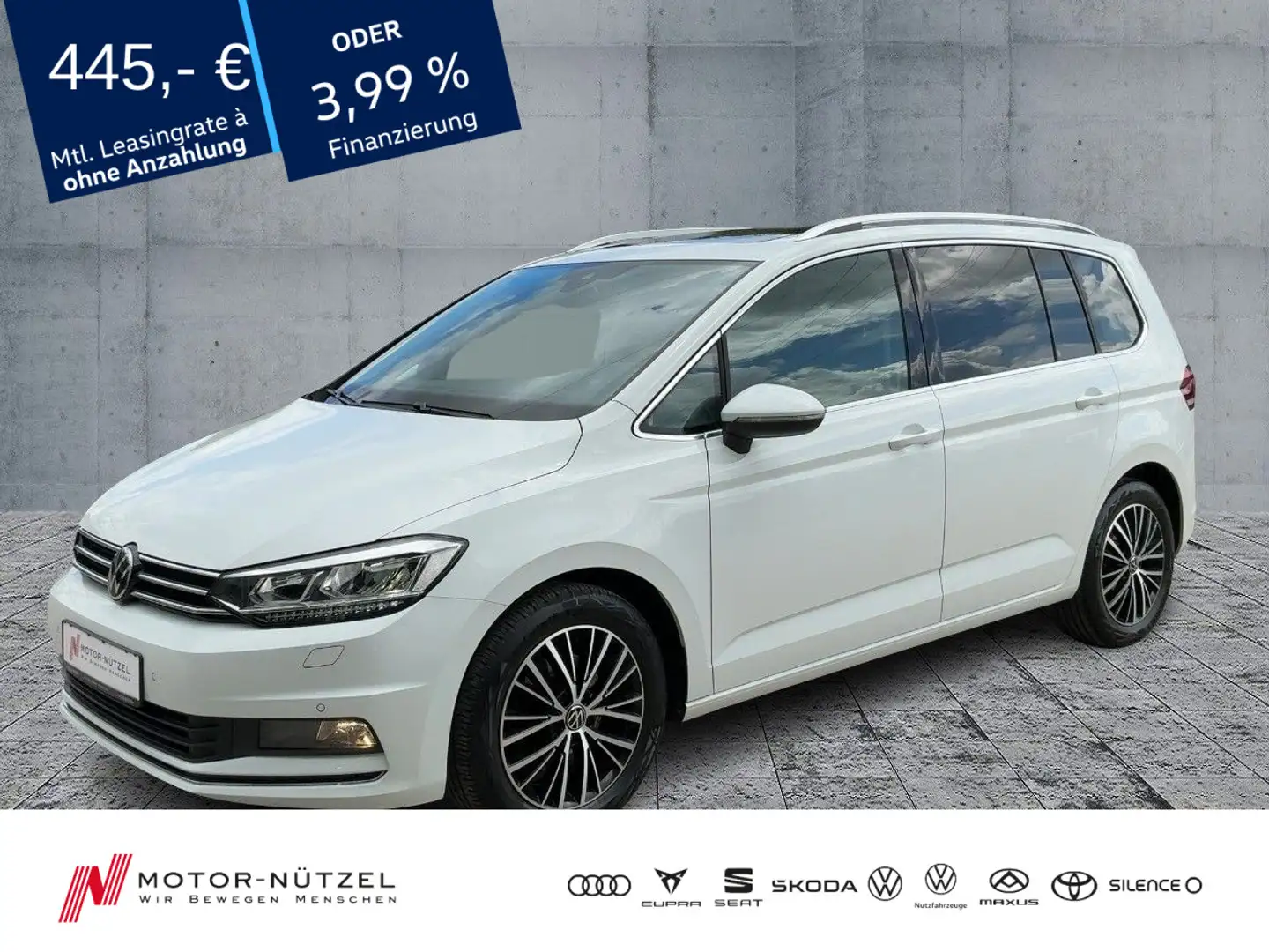 Volkswagen Touran 2.0 TDI DSG HIGHLINE LED+NAV+AHK+PANO+DAB Weiß - 1
