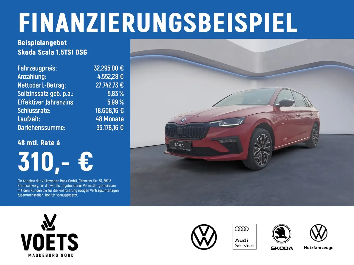 Skoda Scala 1.5TSI DSG Selection LED+NAVI+AHK+ACC+DAB Rot - 2