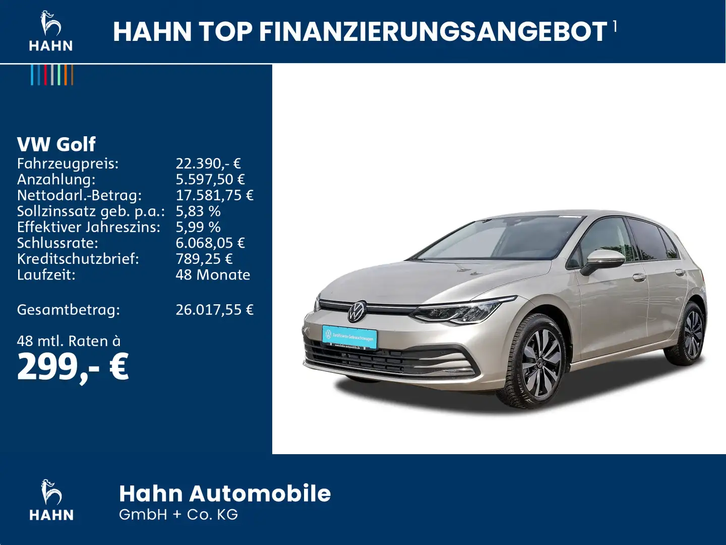 Volkswagen Golf VIII 1.0eTSI DSG Move ACC Navi WeConnect Cl Silber - 2