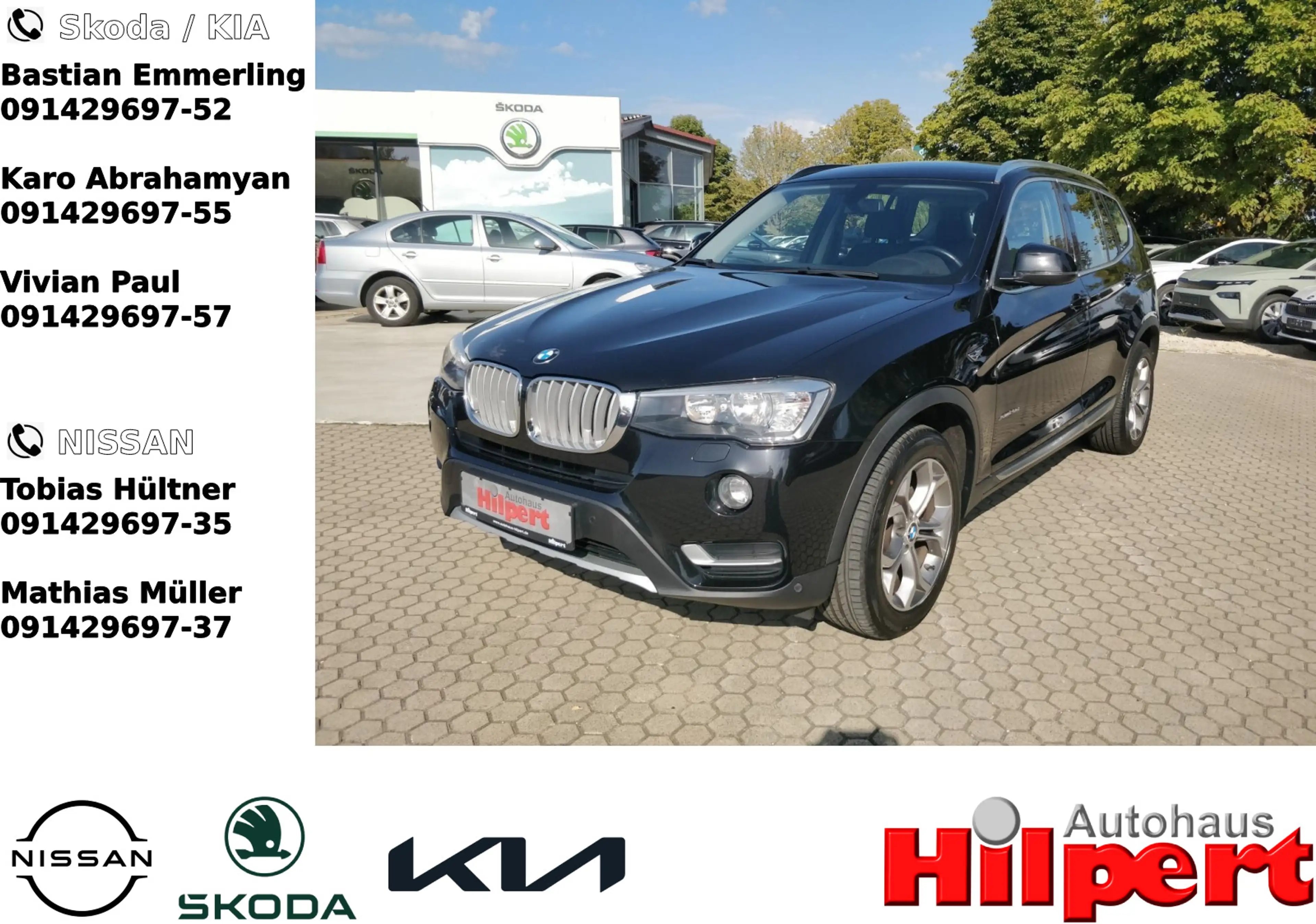 BMW X3 xDrive 20d 190PS AHK RFK 18"ALU LEDER NAVI KL