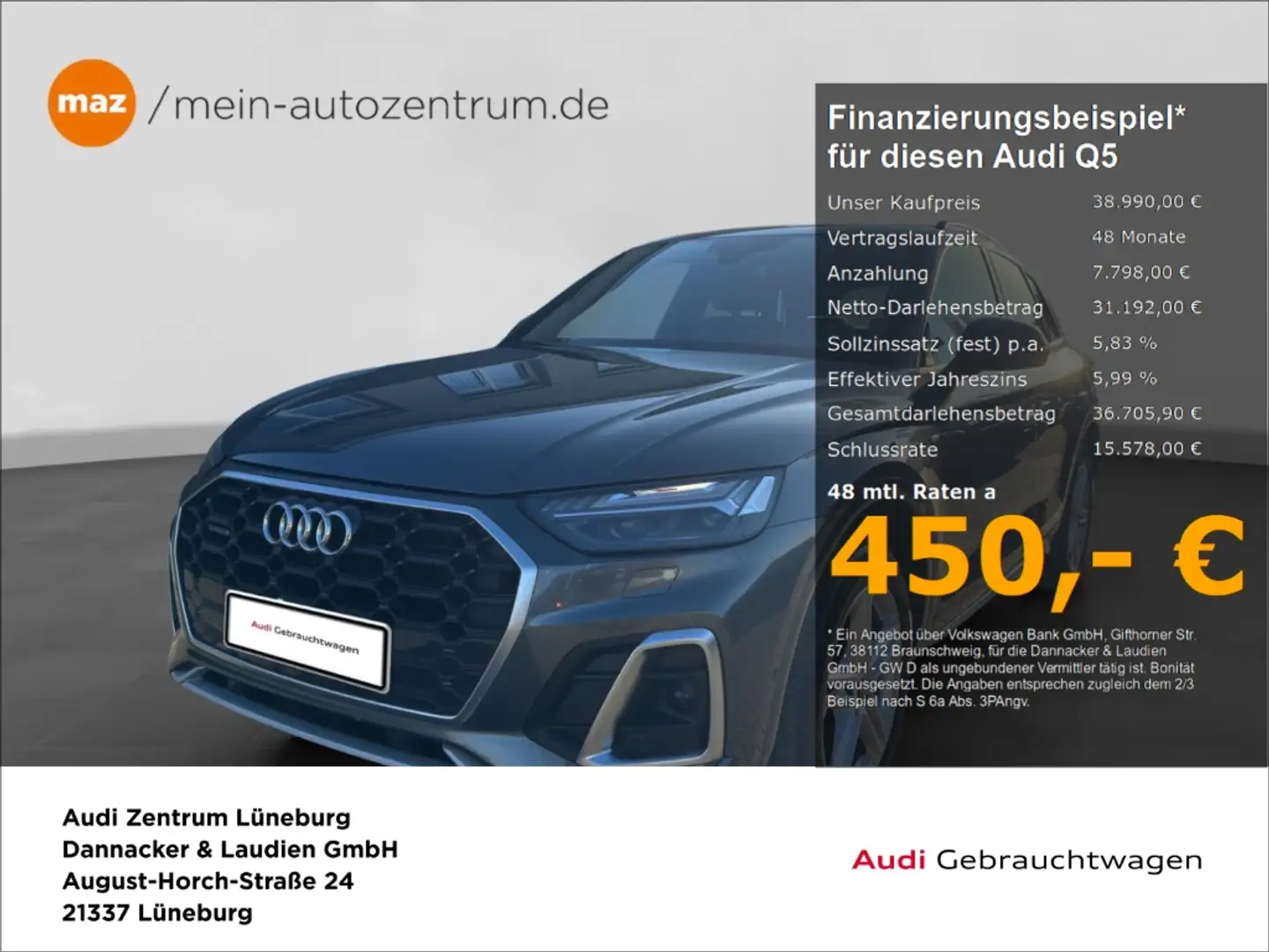 Audi Q5 55 2.0 TFSI e quattro S line Alu Matrix-LED Navi A Grau - 1