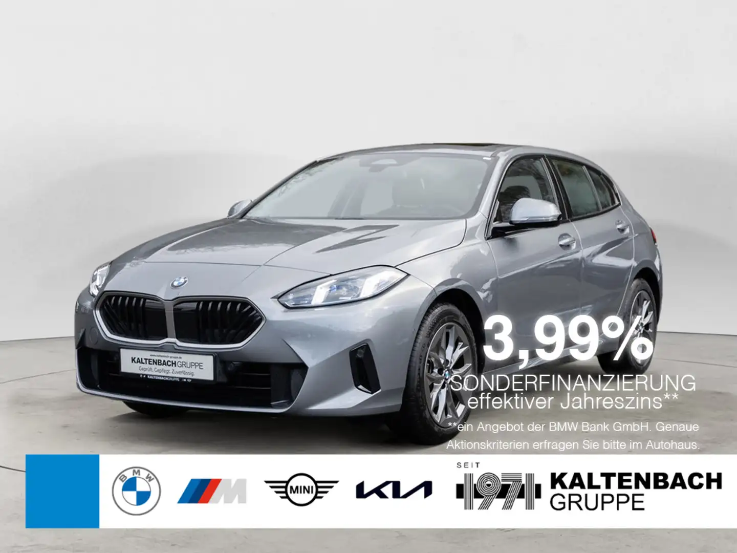 BMW 118 d PANO AHK LED NAVI KAMERA SHZ PDC KEYLESS Grau - 1