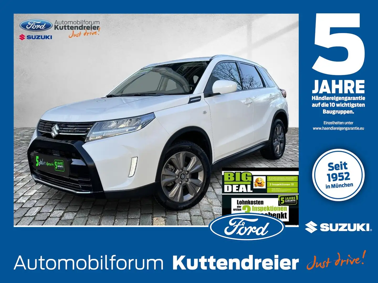 Suzuki Vitara 4x2 Comfort Navi Kamera LED PDC SHZ Klimaa Weiß - 1