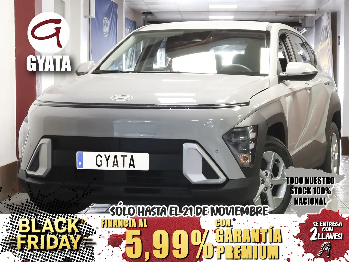 Hyundai KONA 1.0 TGDI Maxx 4x2 Grijs - 1