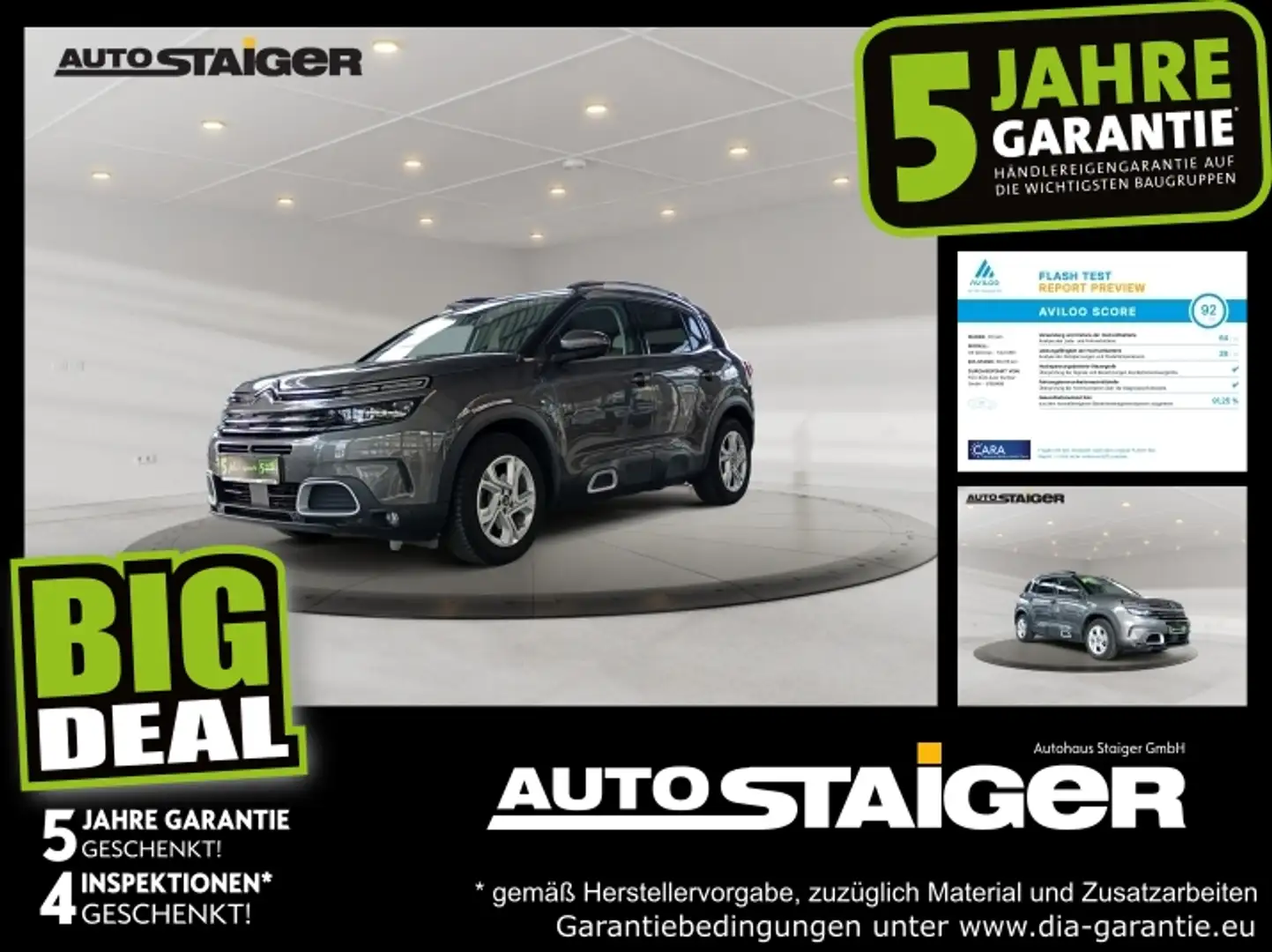 Citroen C5 Aircross ShinePack Hybrid 225 Navi*ParkAssist Grijs - 1