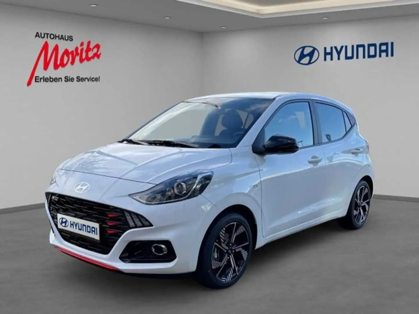 Hyundai i10 1.0 T-GDI N Line Qi-Laden Klimaauto. Sportp. Navi Weiß - 1